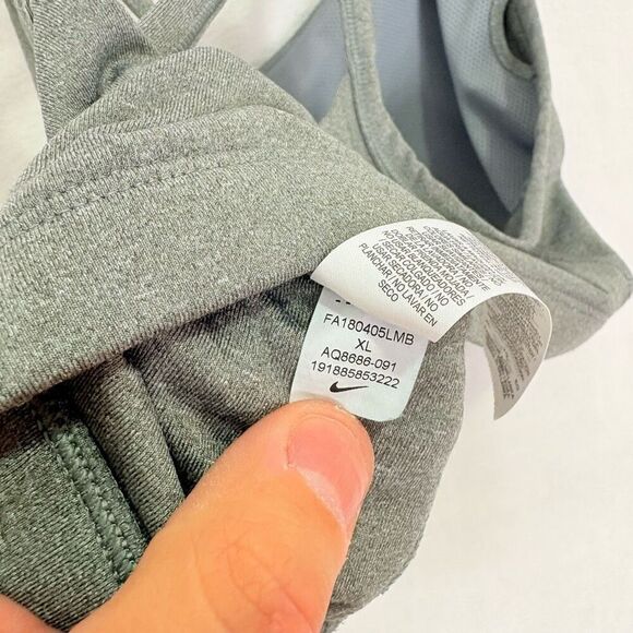 Nike Dri-Fit Grey Cagged Back Sports Bra Women's Size XL - Picture 9 of 10
